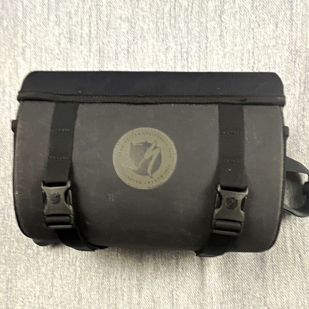 Fjällräven Specialized Handlebar Bag Black Fabric Buckle 2 Pockets Carry